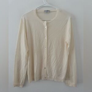 Giorgio Armani Collezioni Cardigan Merino Wool Cashmere Lightweight Luxe Size 10